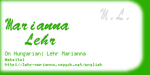 marianna lehr business card